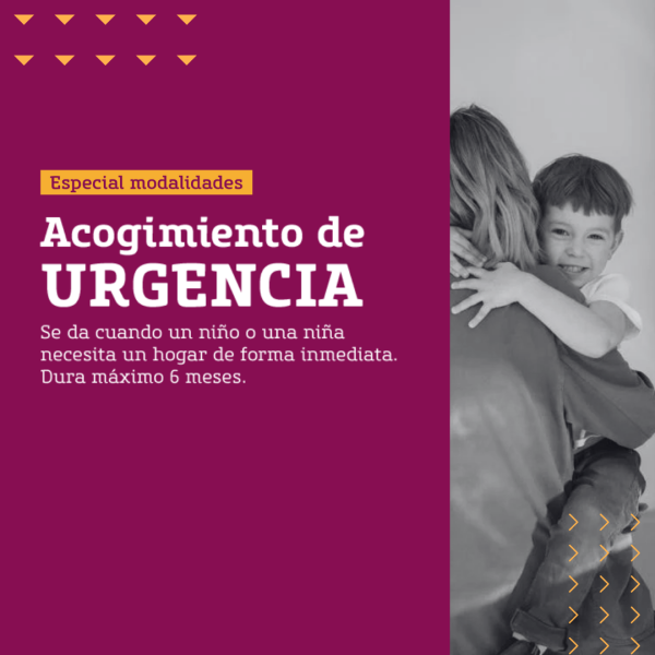 Mujer y niño. Familia de acogimiento de urgencia. Máximo 6 meses.