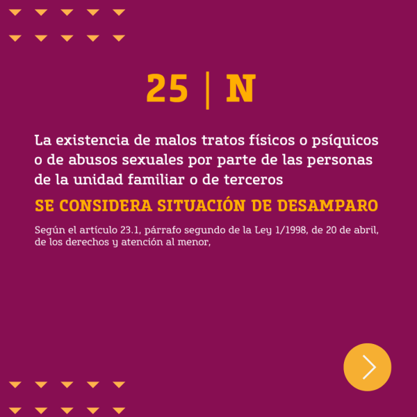 Imagen que explica que la violencia de género es uno de los motivos por los que los niños y niñas son declarados en desamparo.